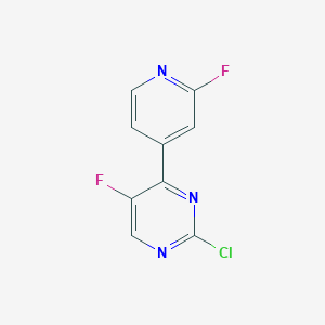 Pyrimidine, 2-chloro-5-fluoro-4-(2-fluoro-4-pyridinyl)-