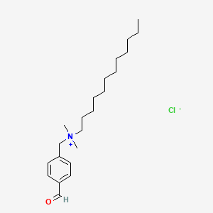 molecular formula C22H38ClNO B14459767 N-[(4-Formylphenyl)methyl]-N,N-dimethyldodecan-1-aminium chloride CAS No. 70579-05-4