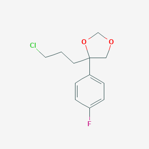 molecular formula C12H14ClFO2 B144598 2-(3-氯丙基)-2-(4-氟苯基)-1,3-二噁烷 CAS No. 3308-94-9