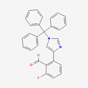 2-Fluoro-6-(1-trityl-1H-imidazol-4-yl)benzaldehyde