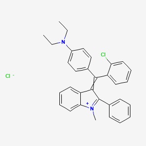 Ethanaminium, N-[4-[(2-chlorophenyl)(1-methyl-2-phenyl-1H-indol-3-yl)methylene]-2,5-cyclohexadien-1-ylidene]-N-ethyl-, chloride