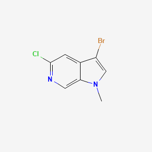 molecular formula C8H6BrClN2 B1445992 3-bromo-5-cloro-1-metil-1H-pirrolo[2,3-c]piridina CAS No. 1501153-37-2