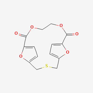 10,13,18,19-Tetraoxa-3-thiatricyclo(13.2.1.1(sup 5,8))nonadeca-5,7,15,17-tetraene-9,14-dione