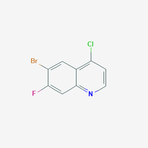 molecular formula C9H4BrClFN B1445995 6-Brom-4-chlor-7-fluorchinolin CAS No. 1566994-56-6