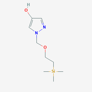 molecular formula C9H18N2O2Si B1445999 1-((2-(Trimethylsilyl)ethoxy)methyl)-1H-pyrazol-4-ol CAS No. 220299-50-3