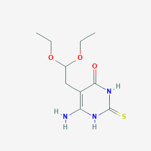 molecular formula C10H17N3O3S B014460 6-氨基-5-(2,2-二乙氧基乙基)-2-巯基嘧啶-4-醇 CAS No. 7400-05-7