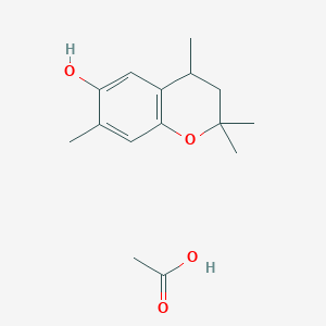 Acetic acid;2,2,4,7-tetramethyl-3,4-dihydrochromen-6-ol