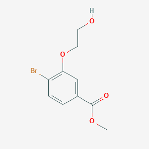 molecular formula C10H11BrO4 B1446003 Methyl 4-bromo-3-(2-hydroxyethoxy)benzoate CAS No. 2169204-71-9