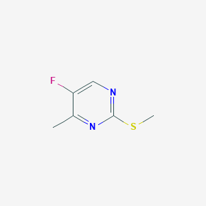 molecular formula C6H7FN2S B1446011 5-Fluoro-4-methyl-2-(methylthio)pyrimidine CAS No. 6090-42-2