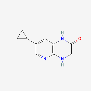 molecular formula C10H11N3O B1446012 7-cyclopropyl-3,4-dihydropyrido[2,3-b]pyrazin-2(1H)-one CAS No. 1476730-52-5