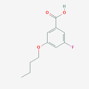 molecular formula C11H13FO3 B1446014 3-正丁氧基-5-氟苯甲酸 CAS No. 1443311-12-3