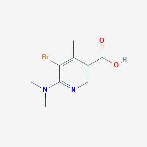 molecular formula C9H11BrN2O2 B1446029 5-Bromo-6-(dimethylamino)-4-methylnicotinic acid CAS No. 1820612-83-6