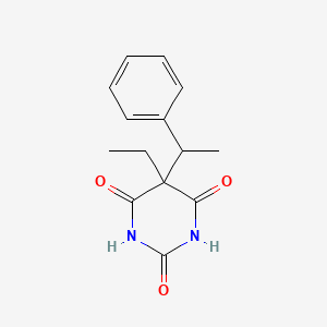 B14460302 5-Ethyl-5-(1-phenylethyl)-1,3-diazinane-2,4,6-trione CAS No. 68996-50-9