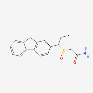 2-((1-(9H-Fluoren-2-yl)propyl)sulfinyl)acetamide