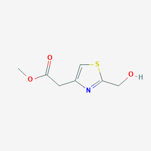 molecular formula C7H9NO3S B1446036 Methyl 2-[2-(hydroxymethyl)-1,3-thiazol-4-yl]acetate CAS No. 1565348-24-4