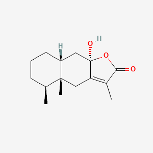 Naphtho(2,3-b)furan-2(4H)-one, 4a,5,6,7,8,8a,9,9a-octahydro-9a-hydroxy-3,4a,5-trimethyl-, (4aR,5S,8aR,9aR)-