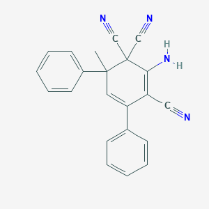 1-Amino-2,6,6-tricyano-3,5-diphenyl-5-methylcyclohexa-1,3-diene