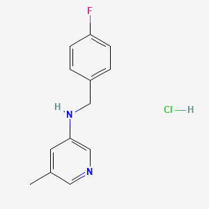 molecular formula C13H14ClFN2 B1446041 N-[(4-氟苯基)甲基]-5-甲基吡啶-3-胺盐酸盐 CAS No. 1803601-76-4