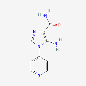 molecular formula C9H9N5O B1446044 5-氨基-1-(吡啶-4-基)-1H-咪唑-4-甲酰胺 CAS No. 1803605-78-8