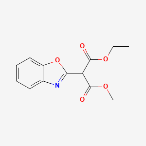 molecular formula C14H15NO5 B14460454 Diethyl (1,3-benzoxazol-2-yl)propanedioate CAS No. 68287-89-8