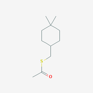 molecular formula C11H20OS B1446048 1-{[(4,4-Dimethylcyclohexyl)methyl]sulfanyl}ethan-1-one CAS No. 1803609-47-3