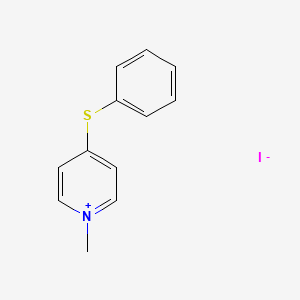 molecular formula C12H12INS B14460521 1-Methyl-4-(phenylthio)pyridinium iodide CAS No. 73840-42-3