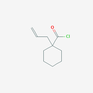 molecular formula C10H15ClO B14460526 1-(Prop-2-en-1-yl)cyclohexane-1-carbonyl chloride CAS No. 72335-83-2