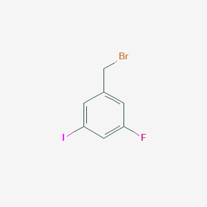 molecular formula C7H5BrFI B1446055 3-氟-5-碘苄基溴 CAS No. 1261759-75-4