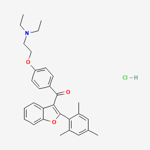 [4-[2-(diethylamino)ethoxy]phenyl]-[2-(2,4,6-trimethylphenyl)-1-benzofuran-3-yl]methanone;hydrochloride