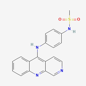 molecular formula C19H16N4O2S B14460579 Methanesulfonamide, N-(4-(benzo(b)(1,7)naphthyridin-5-ylamino)phenyl)- CAS No. 72738-92-2