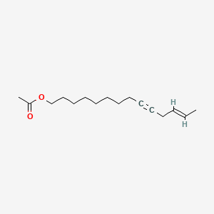 molecular formula C16H26O2 B14460605 (E)-12-Tetradecen-9-yn-1-ol acetate CAS No. 71394-01-9