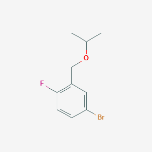 molecular formula C10H12BrFO B1446065 4-Bromo-1-fluoro-2-(isopropoxymethyl)benzene CAS No. 1704066-94-3