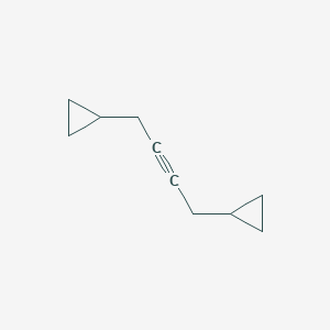 molecular formula C10H14 B14460696 1,1'-(But-2-yne-1,4-diyl)dicyclopropane CAS No. 66341-48-8