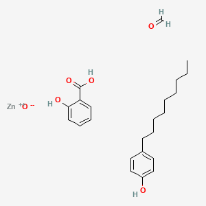 molecular formula C23H32O6Zn B14460710 zinc;formaldehyde;2-hydroxybenzoic acid;4-nonylphenol;oxygen(2-) CAS No. 71077-22-0