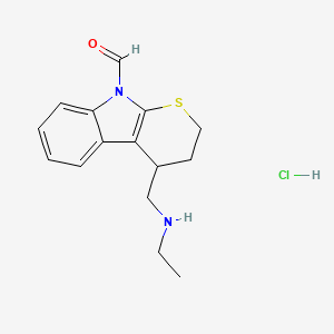 9-Acetyl-N-methyl-2,3,4,9-tetrahydrothiopyrano(2,3-b)indole-4-methylamine hydrochloride