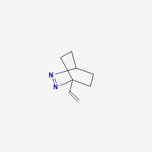 molecular formula C8H12N2 B14460727 2,3-Diazabicyclo(2.2.2)oct-2-ene, 1-vinyl- CAS No. 71647-32-0