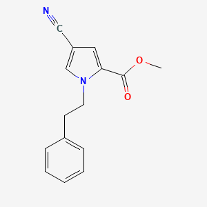 Methyl 4-cyano-1-(2-phenylethyl)-1H-pyrrole-2-carboxylate