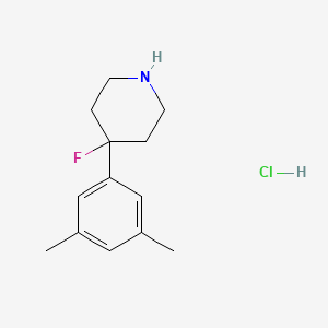molecular formula C13H19ClFN B1446082 4-(3,5-Dimethylphenyl)-4-fluoropiperidine hydrochloride CAS No. 1803594-75-3