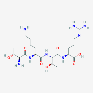 molecular formula C20H40N8O7 B14460832 L-Threonyl-L-lysyl-L-threonyl-N~5~-(diaminomethylidene)-L-ornithine CAS No. 67056-78-4