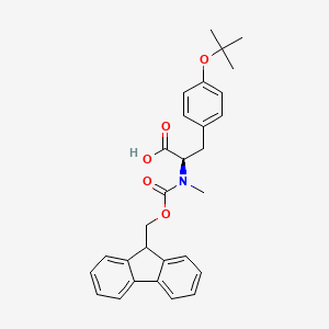 molecular formula C29H31NO5 B1446086 (R)-2-((((9H-Fluoren-9-yl)methoxy)carbonyl)(methyl)amino)-3-(4-(tert-butoxy)phenyl)propanoic acid CAS No. 1799443-50-7