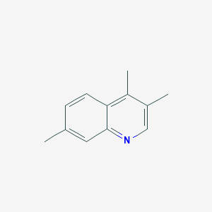 molecular formula C12H13N B14460873 3,4,7-Trimethylquinoline CAS No. 72681-39-1