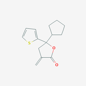 5-Cyclopentyl-3-methylidene-5-(thiophen-2-yl)oxolan-2-one