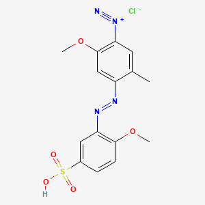 Benzenediazonium, 2-methoxy-4-((2-methoxy-5-sulfophenyl)azo)-5-methyl-, chloride