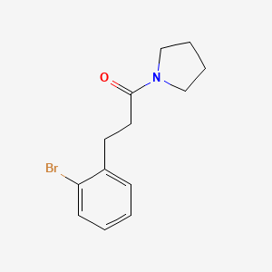 molecular formula C13H16BrNO B1446095 3-(2-溴苯基)-1-(吡咯啉-1-基)丙酮 CAS No. 1704065-14-4