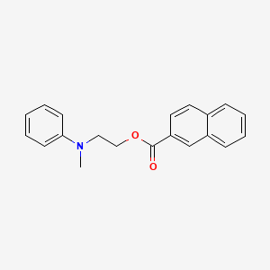 molecular formula C20H19NO2 B14460952 2-[Methyl(phenyl)amino]ethyl naphthalene-2-carboxylate CAS No. 74178-55-5