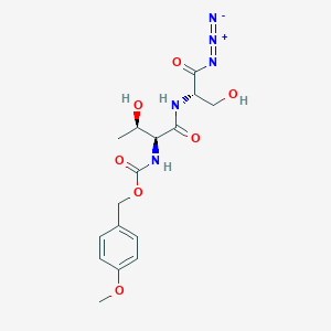 (4-methoxyphenyl)methyl N-[(2S,3R)-1-[[(2S)-1-azido-3-hydroxy-1-oxopropan-2-yl]amino]-3-hydroxy-1-oxobutan-2-yl]carbamate