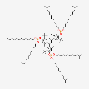 Phosphorous acid, (1-methyl-1-propanyl-3-ylidene)tris(2-(1,1-dimethylethyl)-5-methyl-4,1-phenylene) hexaisotridecyl ester