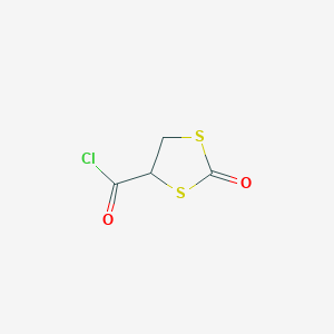 molecular formula C4H3ClO2S2 B14461055 2-Oxo-1,3-dithiolane-4-carbonyl chloride CAS No. 69339-15-7