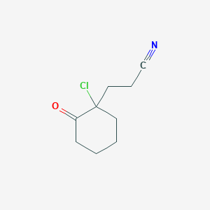 3-(1-Chloro-2-oxocyclohexyl)propanenitrile