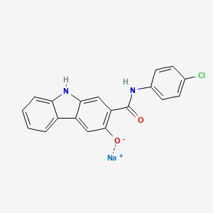 9H-Carbazole-3-carboxamide, N-(4-chlorophenyl)-2-hydroxy-, monosodium salt